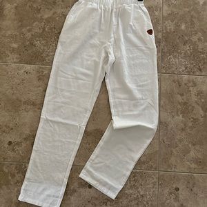 Summer white cotton pants, new